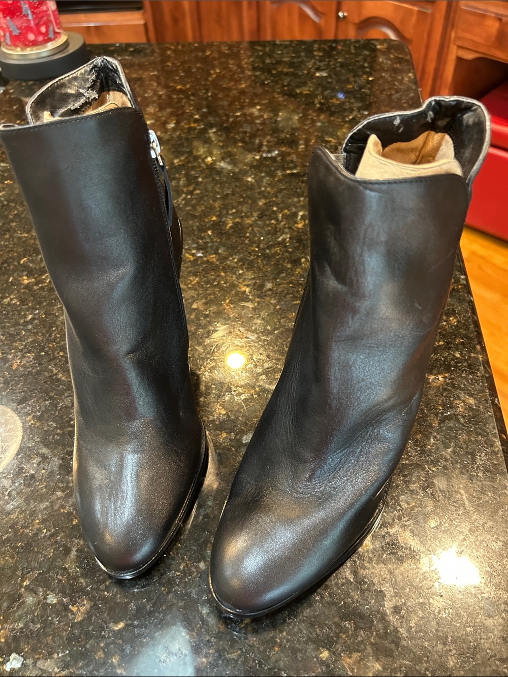 Women's Black Ankle Booties with Side Zip